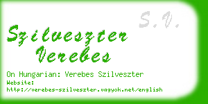 szilveszter verebes business card